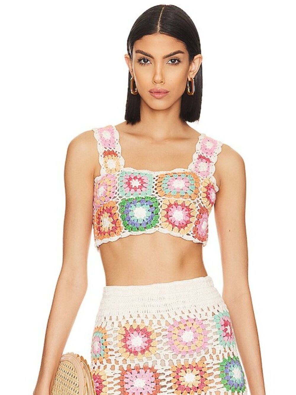 Beach Riot Eliza Top in Desert Sunrise Crochet